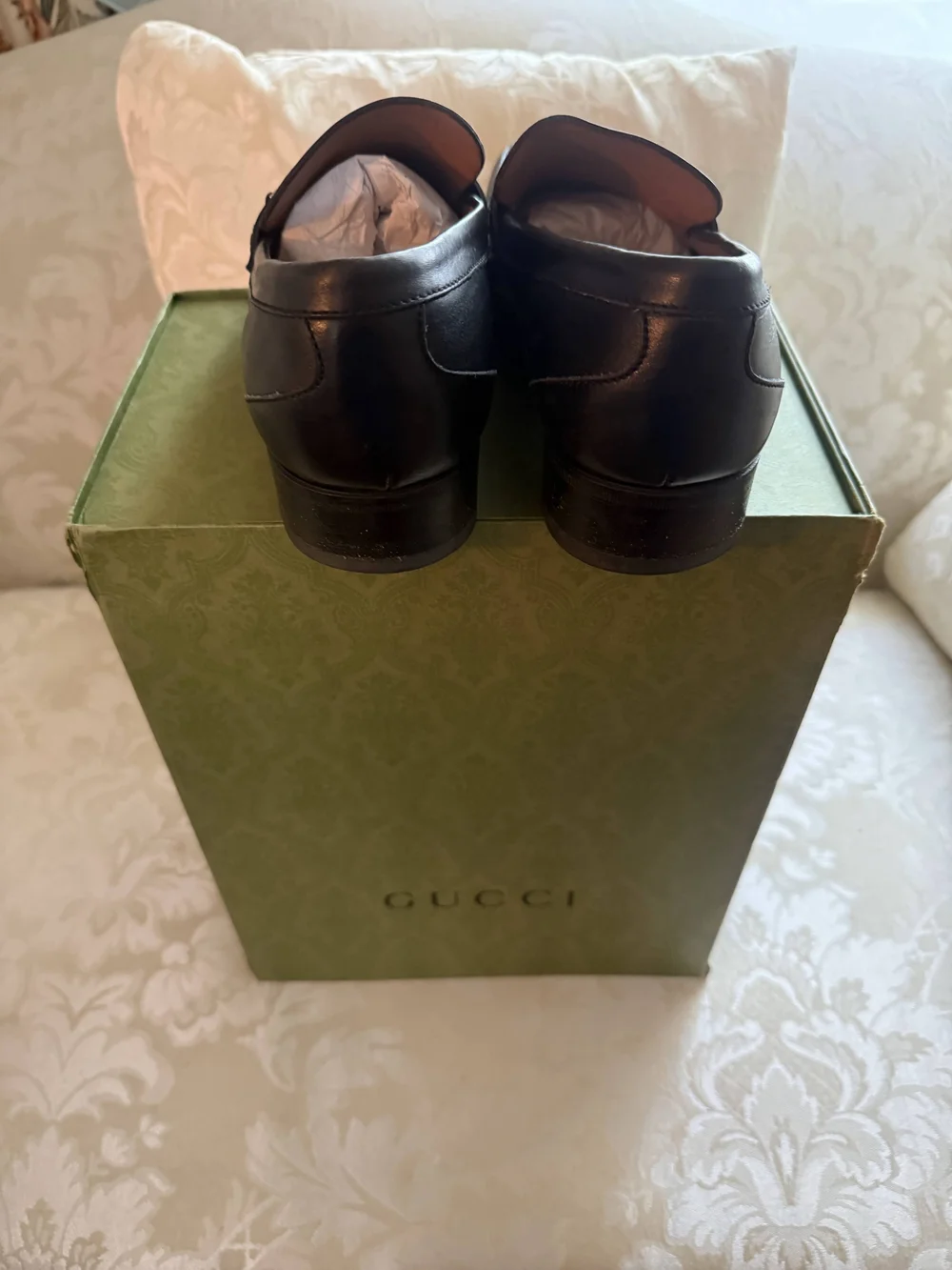 Authentic Gucci Men’s Black Leather Slip-on